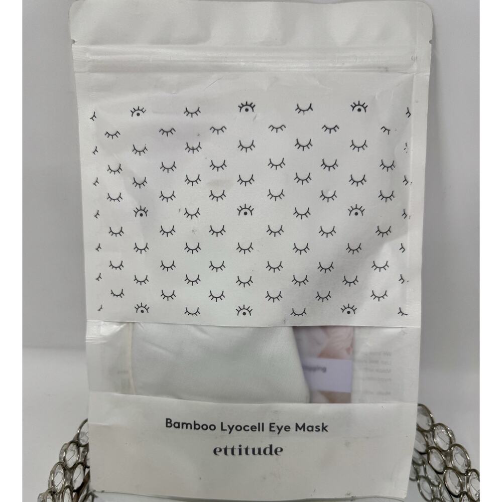 Ettitude Pure Organic Bamboo Lyocell Eye Mask White BRAND-NEW FabFitFun